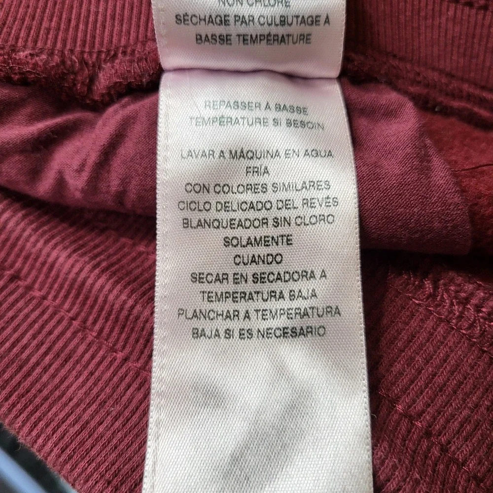 True Religion Men Activewear Pants L/G Burgundy Sweatpants Logo Joggers
